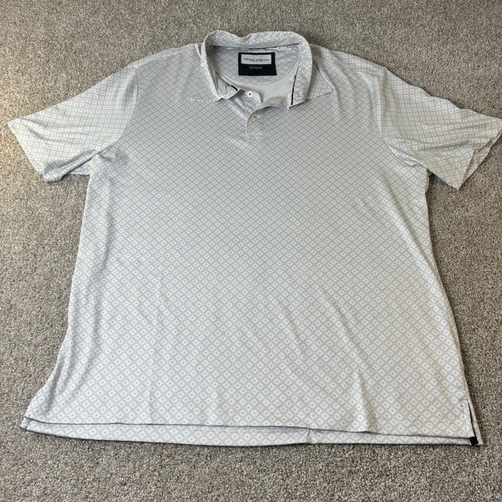 Thomas Sterling Performance Polo 4-Way Stretch Geometric Print Men's Workwear XL